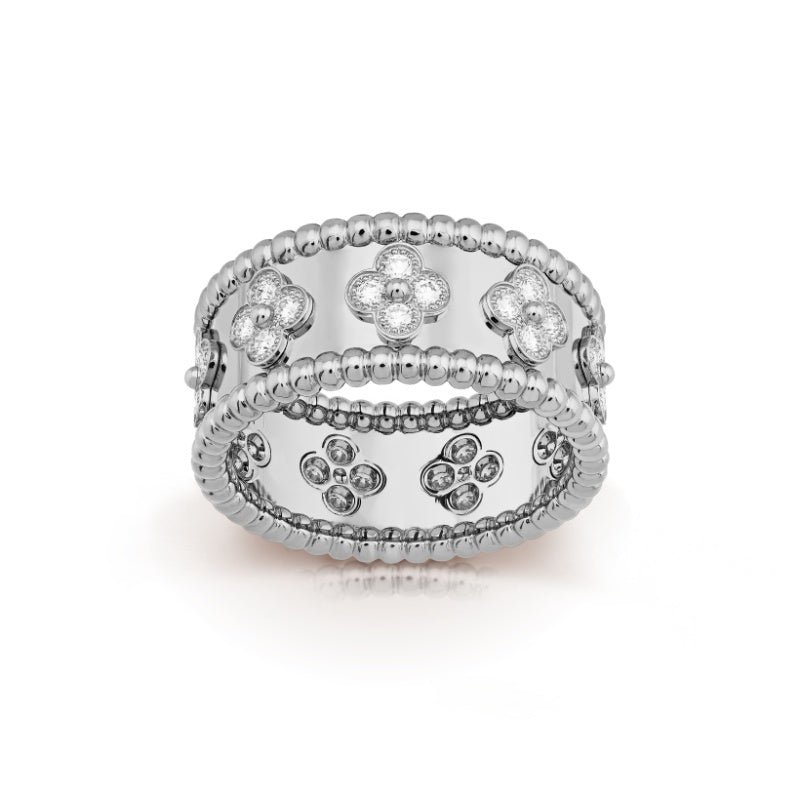 Perlée clovers ring. small model