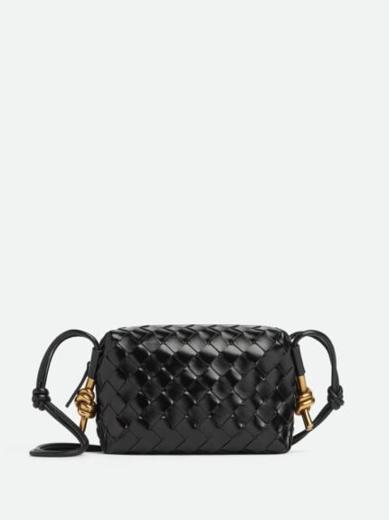 Bottega Veneta Mini Ring Camera Bag   Polished Leather